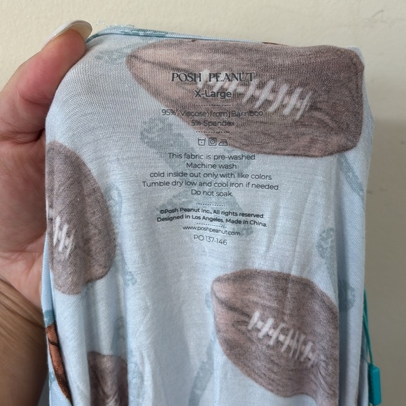 New Posh Peanut Field Day Bamboo Pajama Top Size XL - Picture 7 of 8